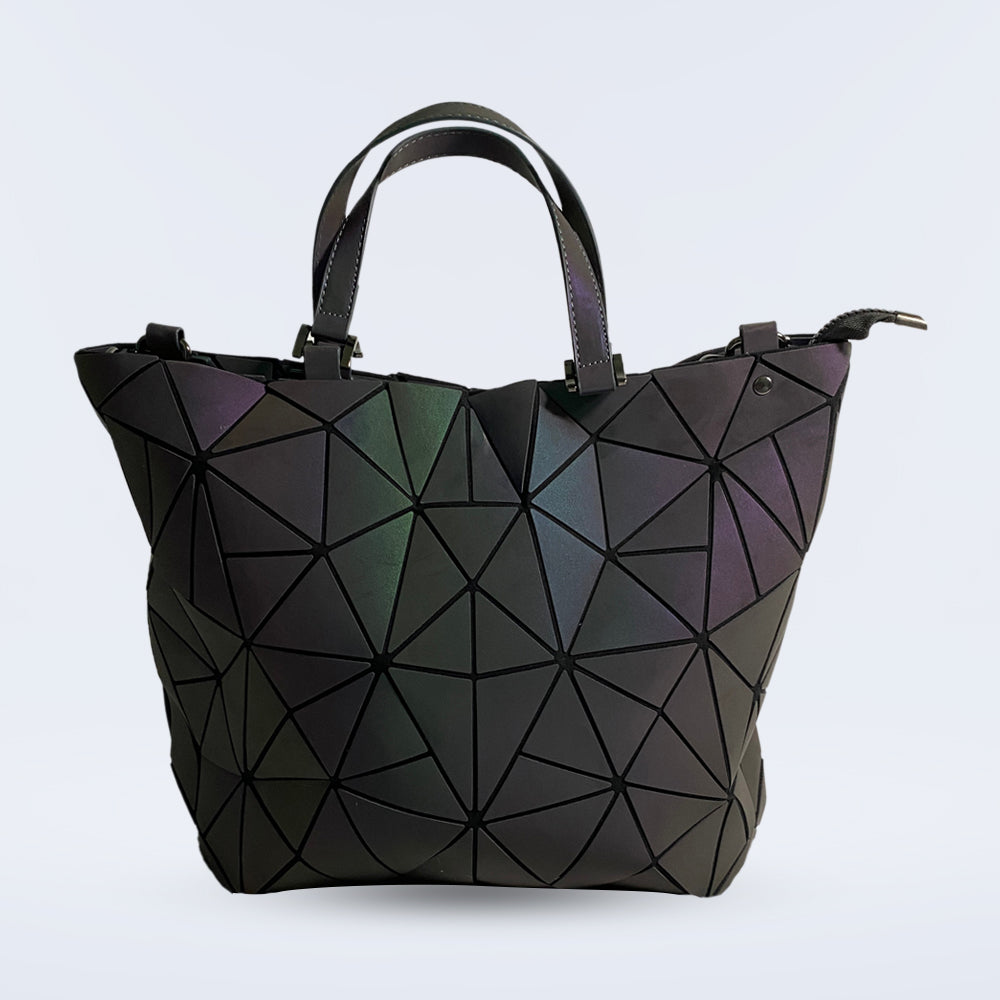 Mohop - Peacock Tote Bag - Vegan Iridescent Leather - Made in USA